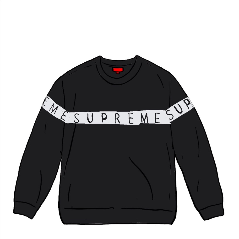 Supreme inside out logo sweatshirt